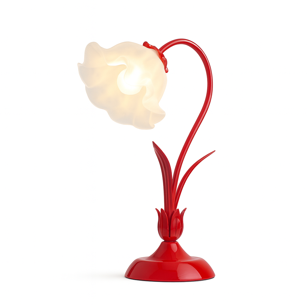 Tischlampe im Vintage-Stil mit Blumenmuster | E27 | Orvik