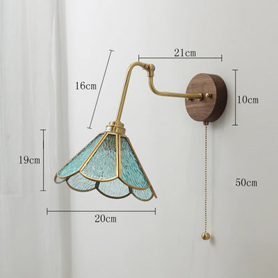 Wandleuchte Glas E27 mit Schalter | Myvos