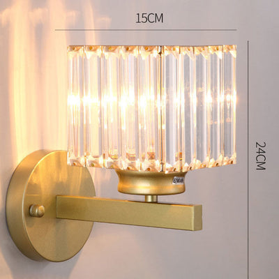 Wandleuchte Flur Kristall rund/quadratisch E27 – Onyx