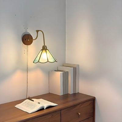 Wandleuchte Glas E27 mit Schalter | Myvos