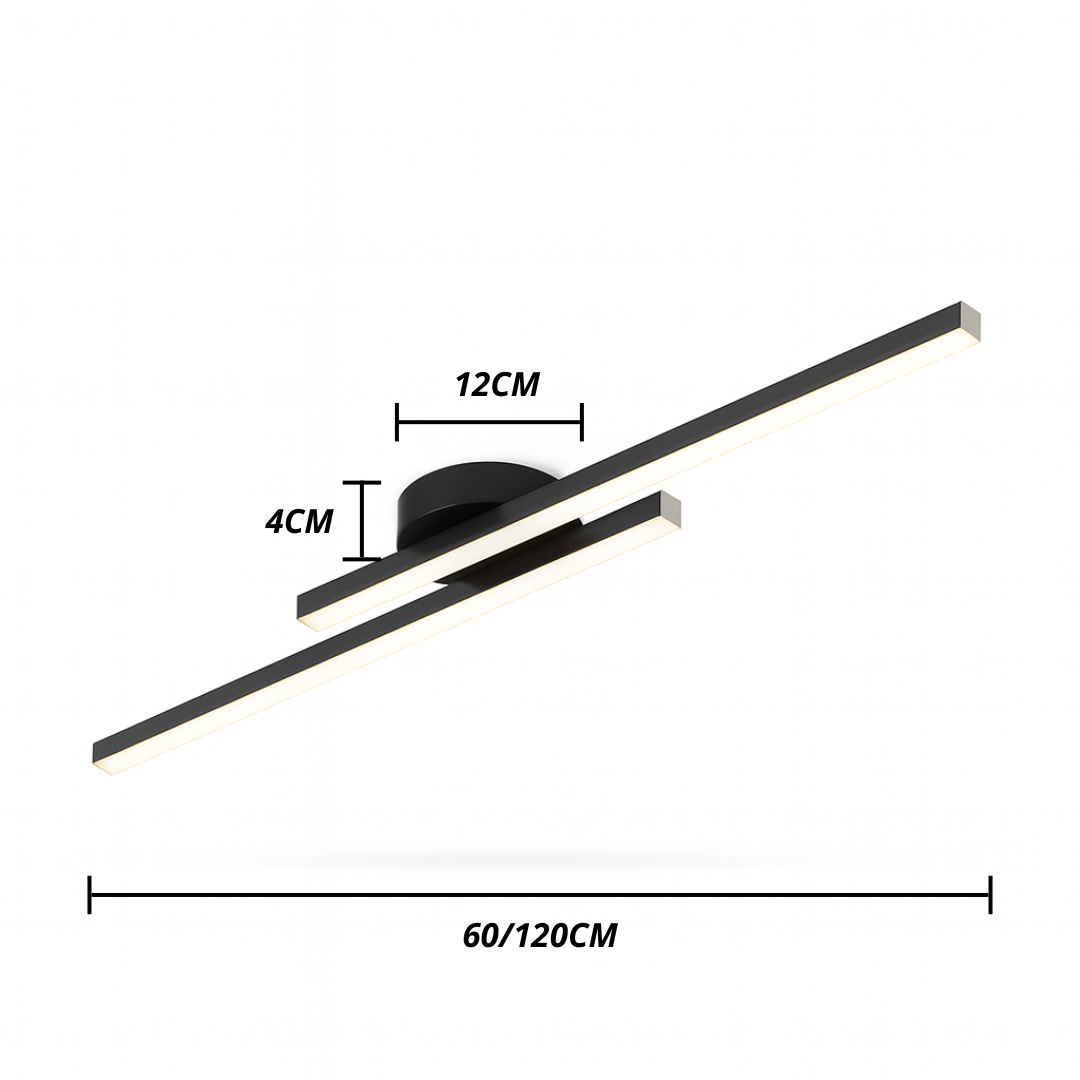 LED Deckenlampe Wohnzimmer flach Aluminium – Zeyra