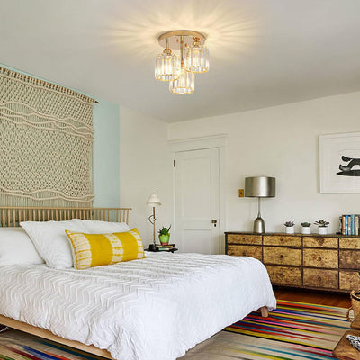 Deckenlampe fürs Wohnzimmer | 3-flammig E27 Glas | Lyvra