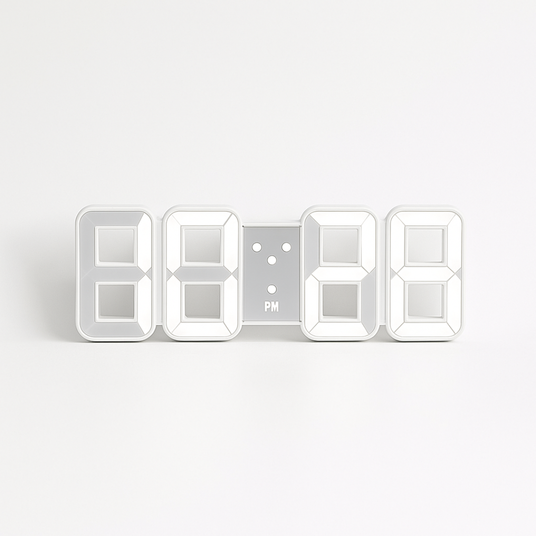 Digitale 3D LED Wanduhr mit USB | Vevos