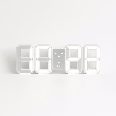 Digitale 3D LED Wanduhr mit USB | Vevos