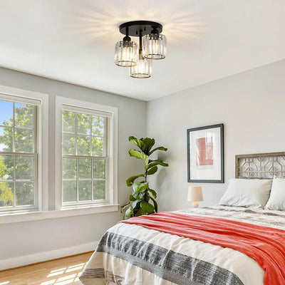 Deckenlampe fürs Wohnzimmer | 3-flammig E27 Glas | Lyvra