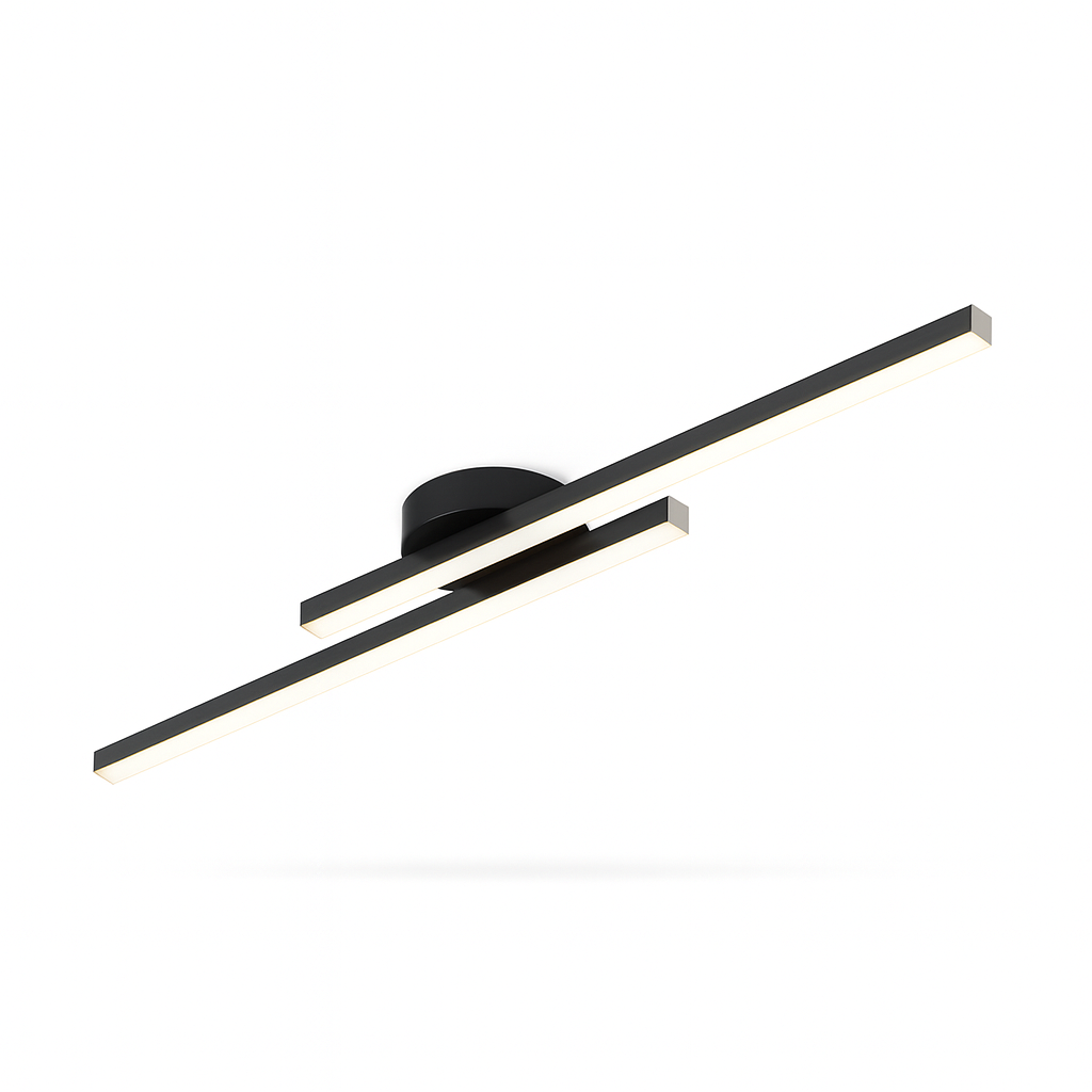 LED Deckenlampe Wohnzimmer flach Aluminium – Zeyra