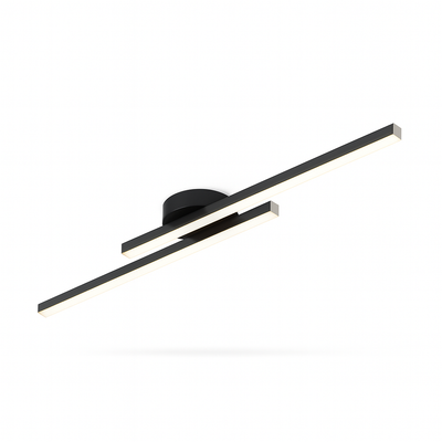 LED Deckenlampe Wohnzimmer flach Aluminium – Zeyra