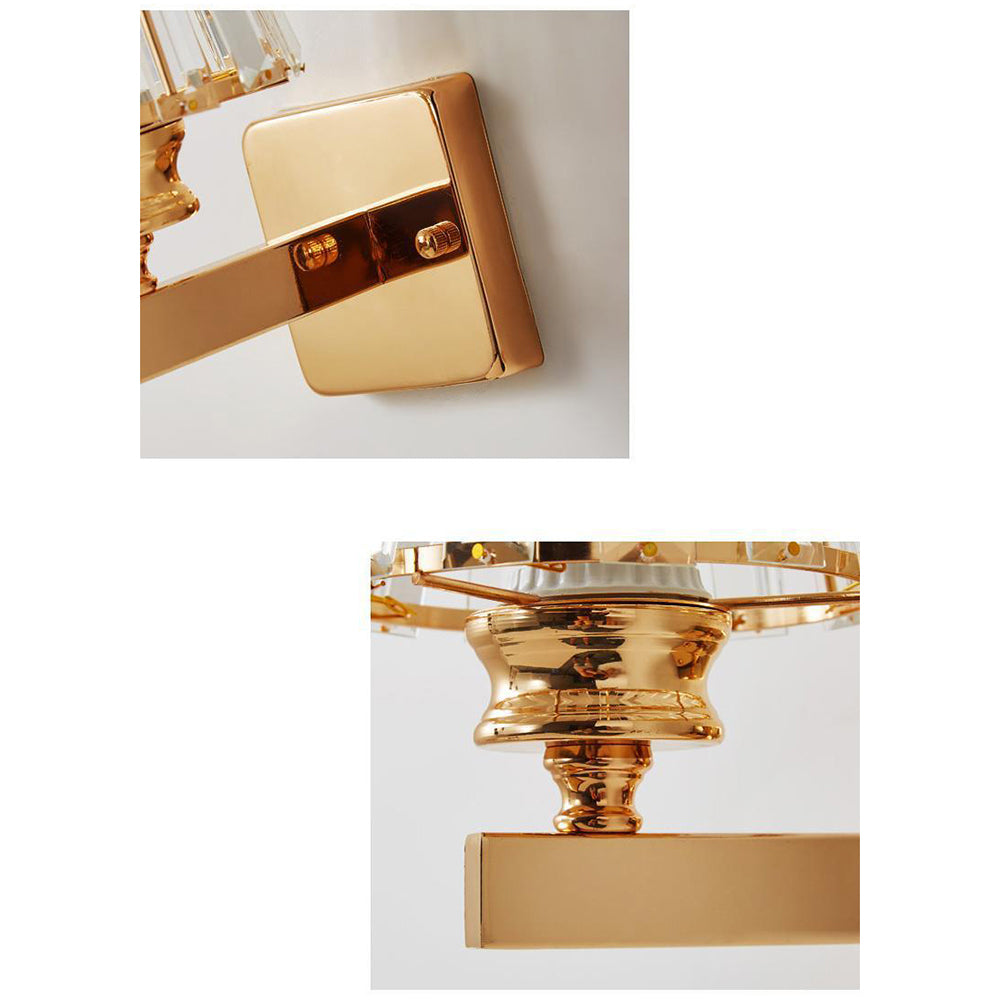 Wandleuchte Flur Kristall rund/quadratisch E27 – Onyx