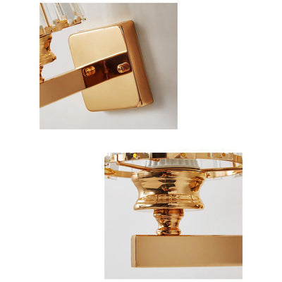 Wandleuchte Flur Kristall rund/quadratisch E27 – Onyx