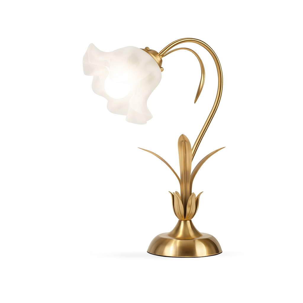 Tischlampe im Vintage-Stil mit Blumenmuster | E27 | Orvik