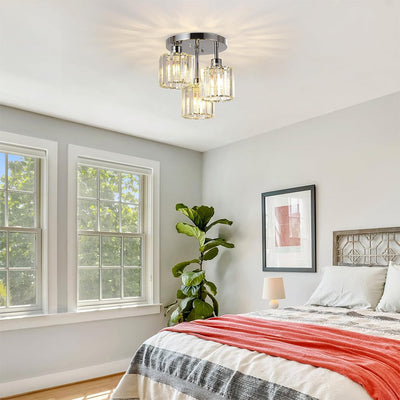 Deckenlampe fürs Wohnzimmer | 3-flammig E27 Glas | Lyvra