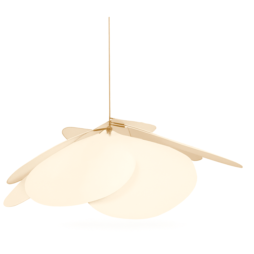 Pendelleuchte Wohnzimmer Stoff Blume E27 | Ulvos