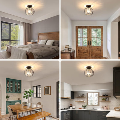 Deckenleuchte Flur Glas E27 – Elyon