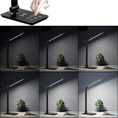 LED Schreibtischlampe fürs Home Office | Qi-Ladefunktion | Cevra