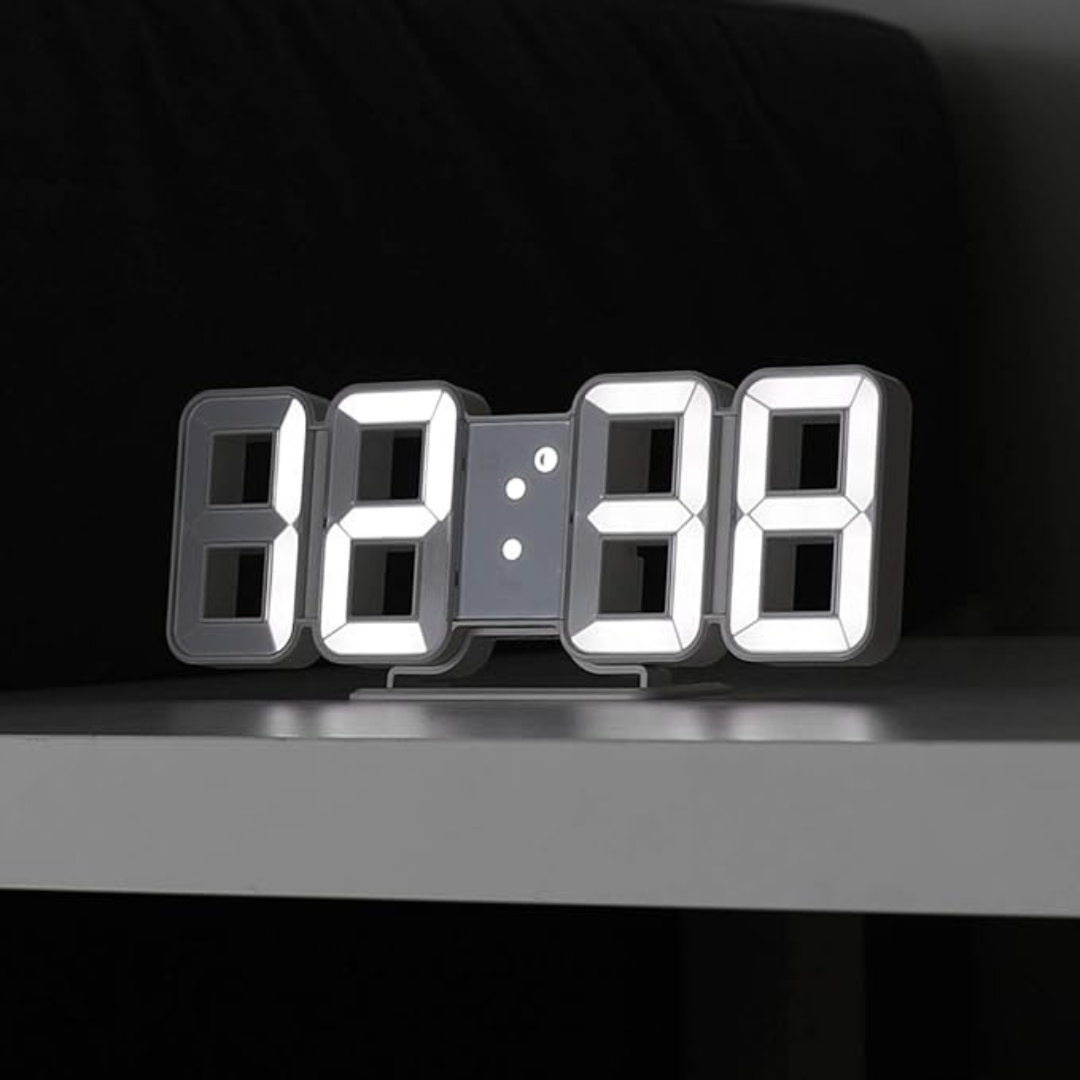 Digitale 3D LED Wanduhr mit USB | Vevos