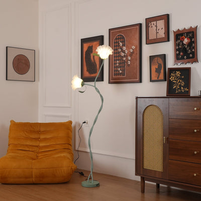 Stehlampe Wohnzimmer E27 | Blütenform | Colyn