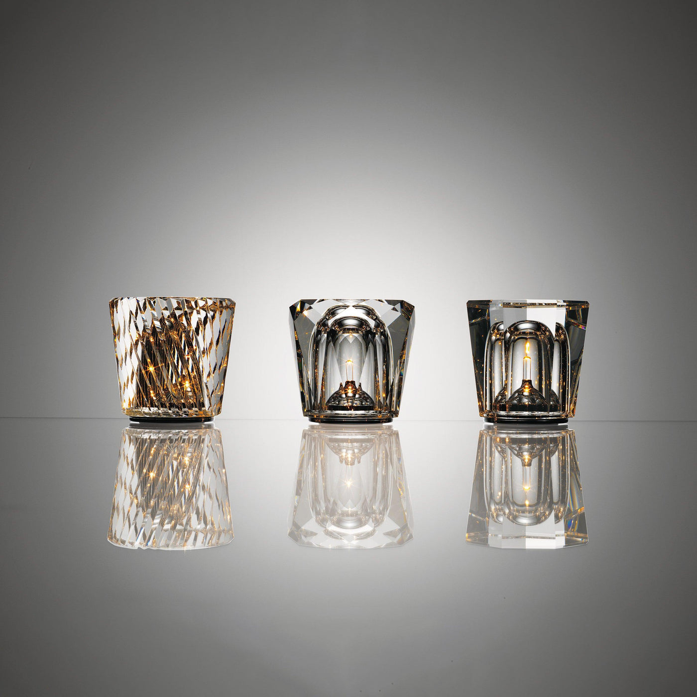 Nachttischlampe Schlafzimmer LED Kristallglas Akku | Nevik