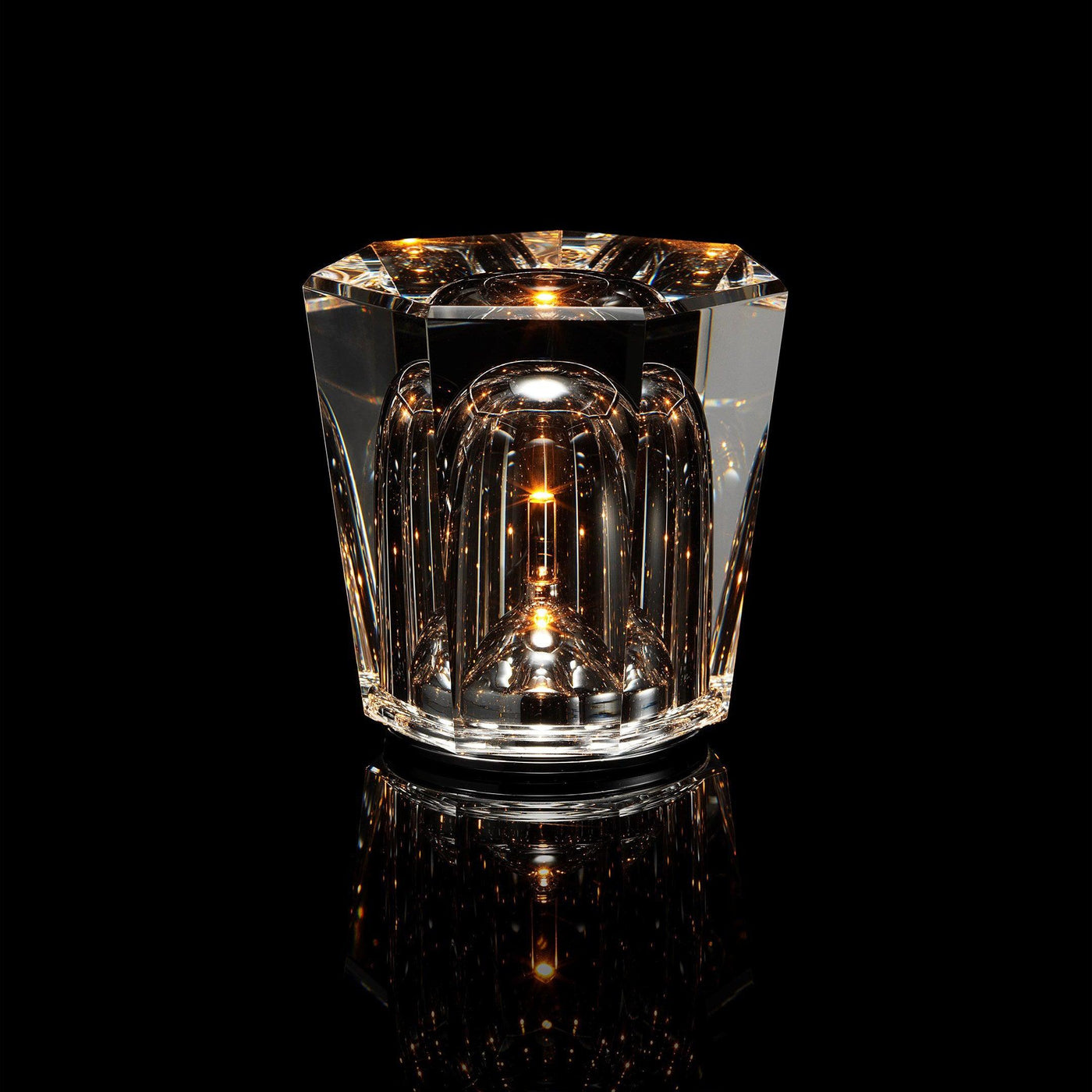 Nachttischlampe Schlafzimmer LED Kristallglas Akku | Nevik