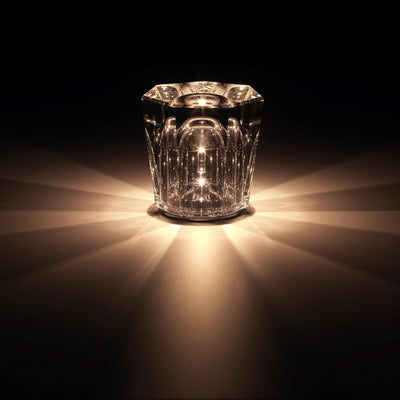 Nachttischlampe Schlafzimmer LED Kristallglas Akku | Nevik