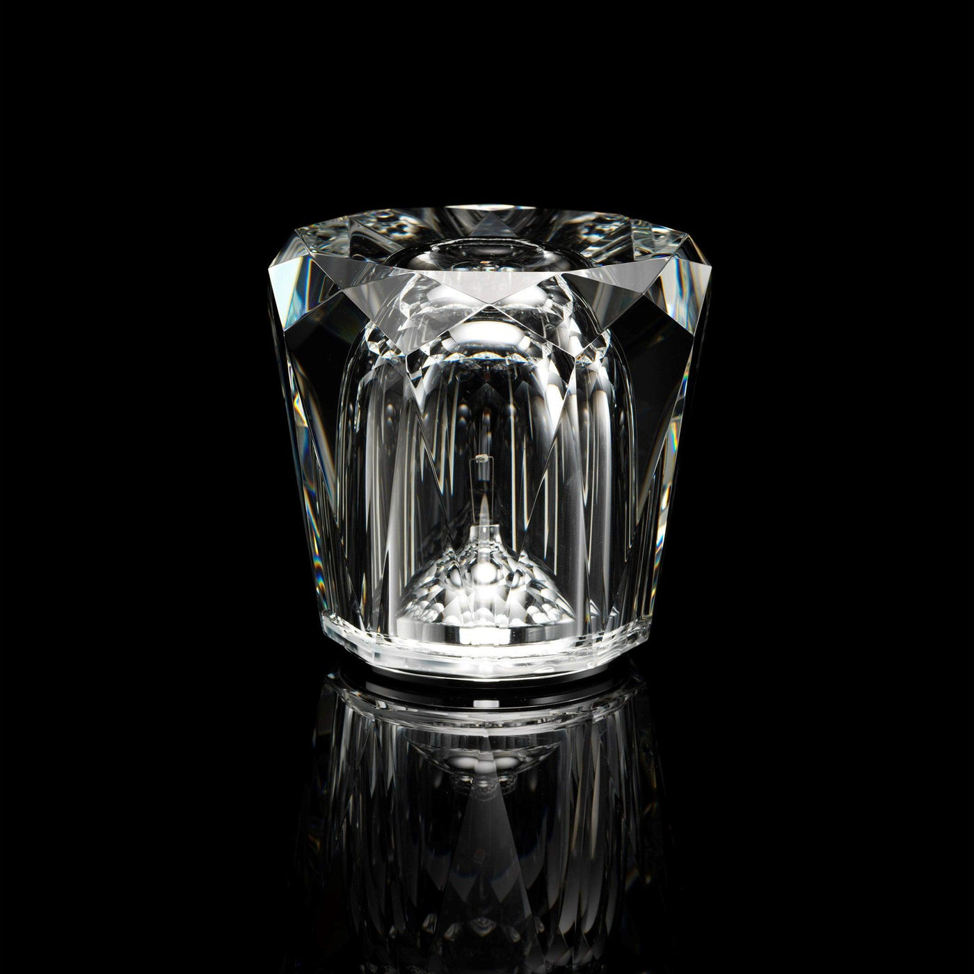 Nachttischlampe Schlafzimmer LED Kristallglas Akku | Nevik