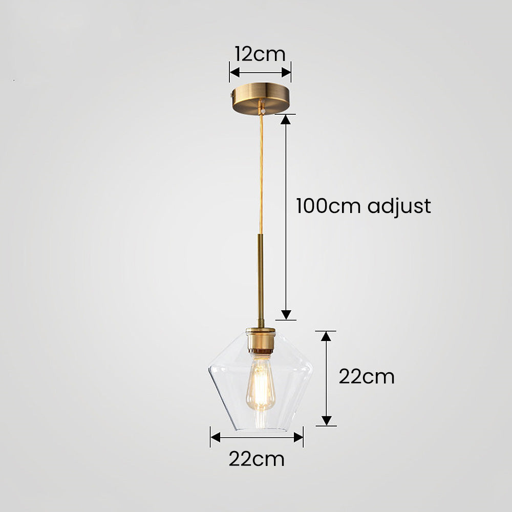 Pendelleuchte Esszimmer Glas E27 | Industrie Design | Zyris