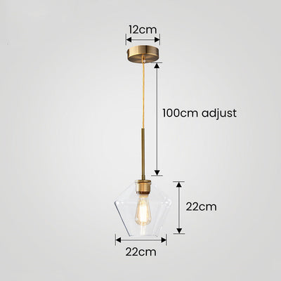 Pendelleuchte Esszimmer Glas E27 | Industrie Design | Zyris