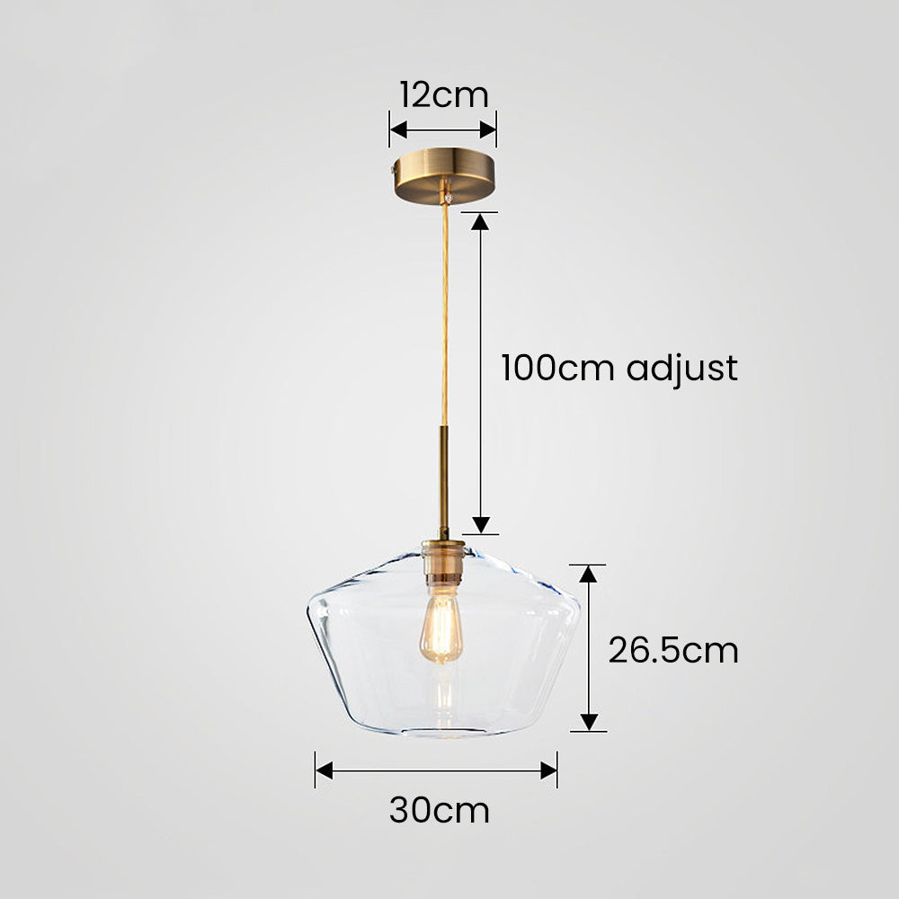 Pendelleuchte Esszimmer Glas E27 | Industrie Design | Zyris