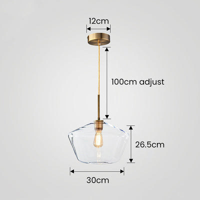 Pendelleuchte Esszimmer Glas E27 | Industrie Design | Zyris
