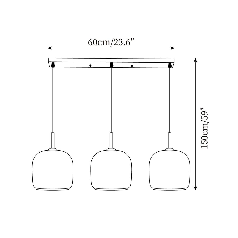 Pendelleuchte Esszimmer Rauchglas LED | Xalux