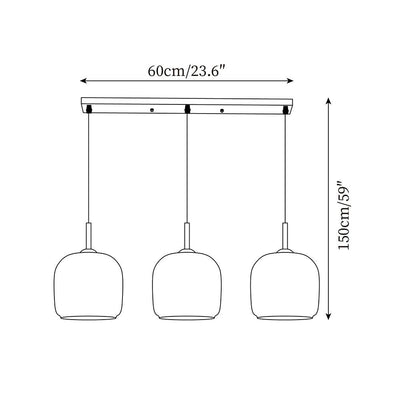 Pendelleuchte Esszimmer Rauchglas LED | Xalux