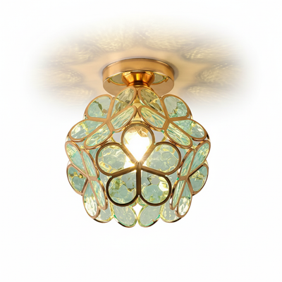 Deckenleuchte Wohnzimmer Blumen Glas E27 | Zyron