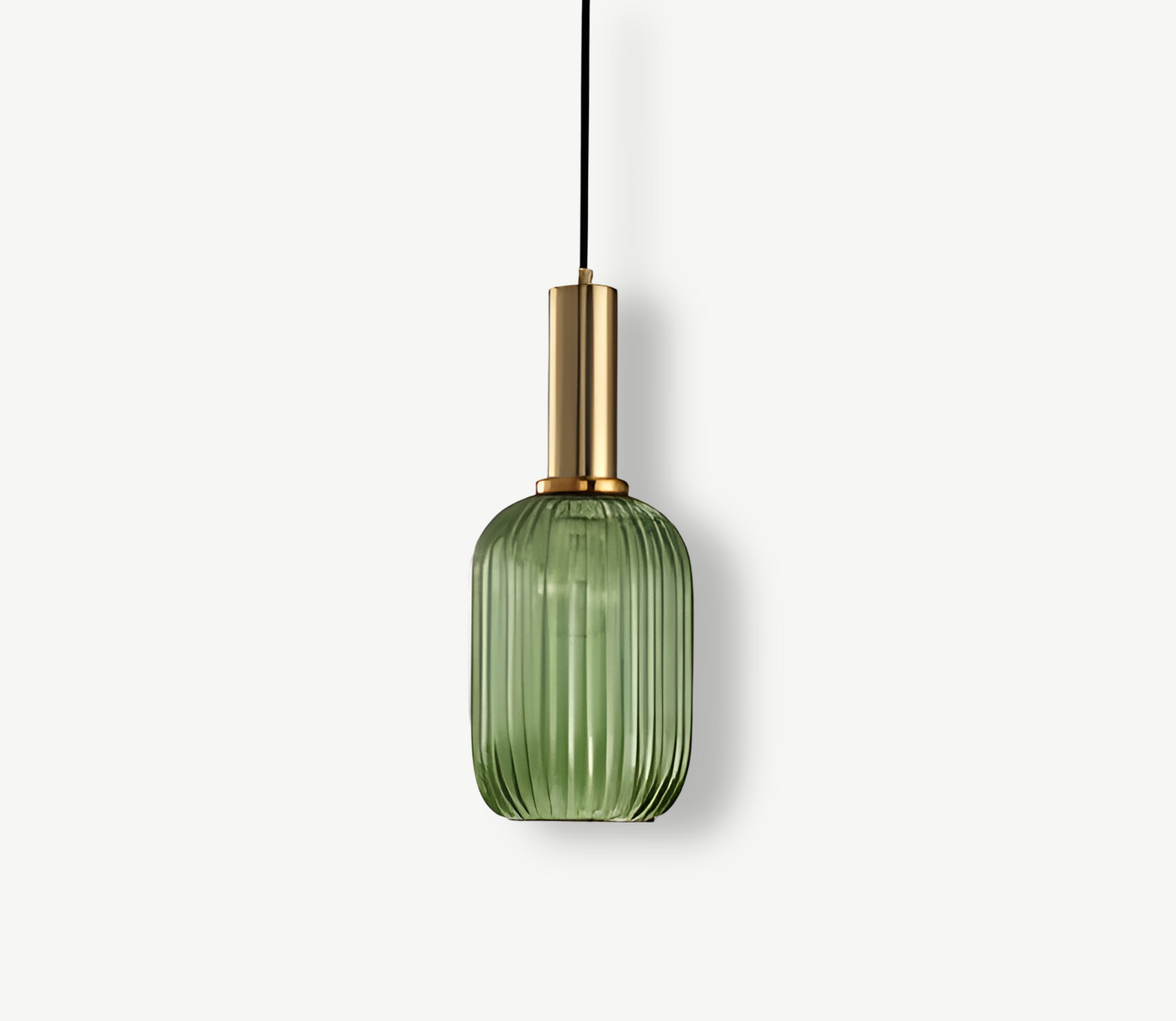 Pendelleuchte aus Riffelglas | Vintage | Novek