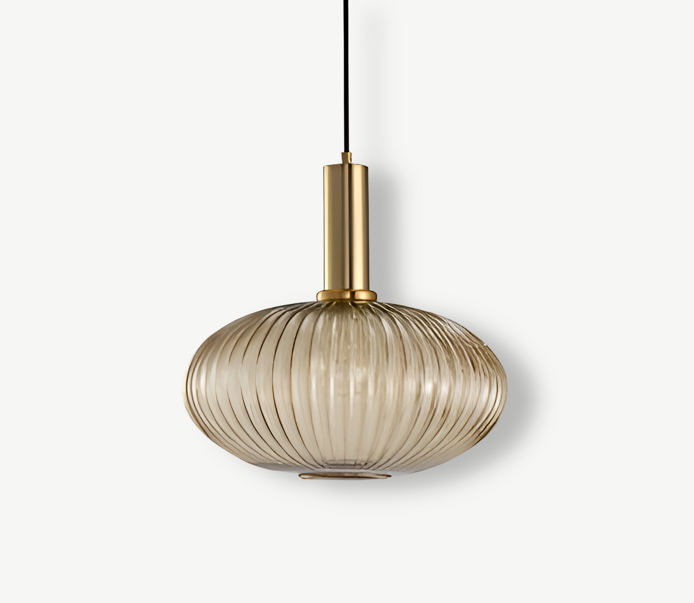 Pendelleuchte aus Riffelglas | Vintage | Novek