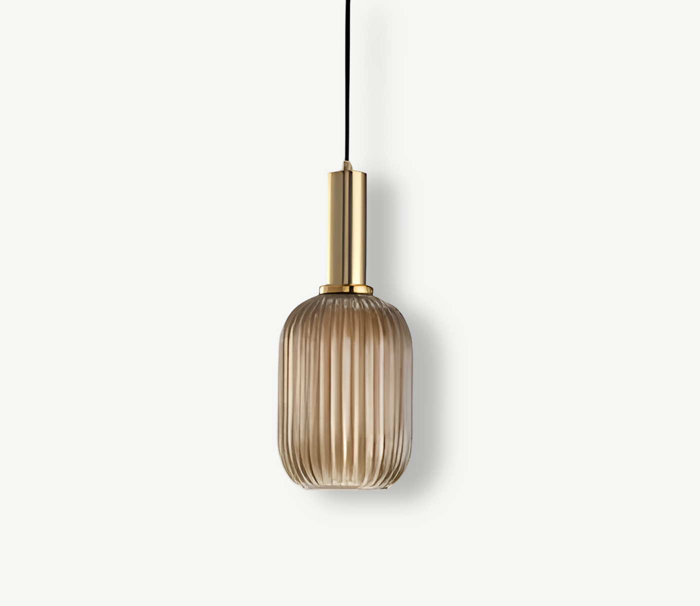 Pendelleuchte aus Riffelglas | Vintage | Novek