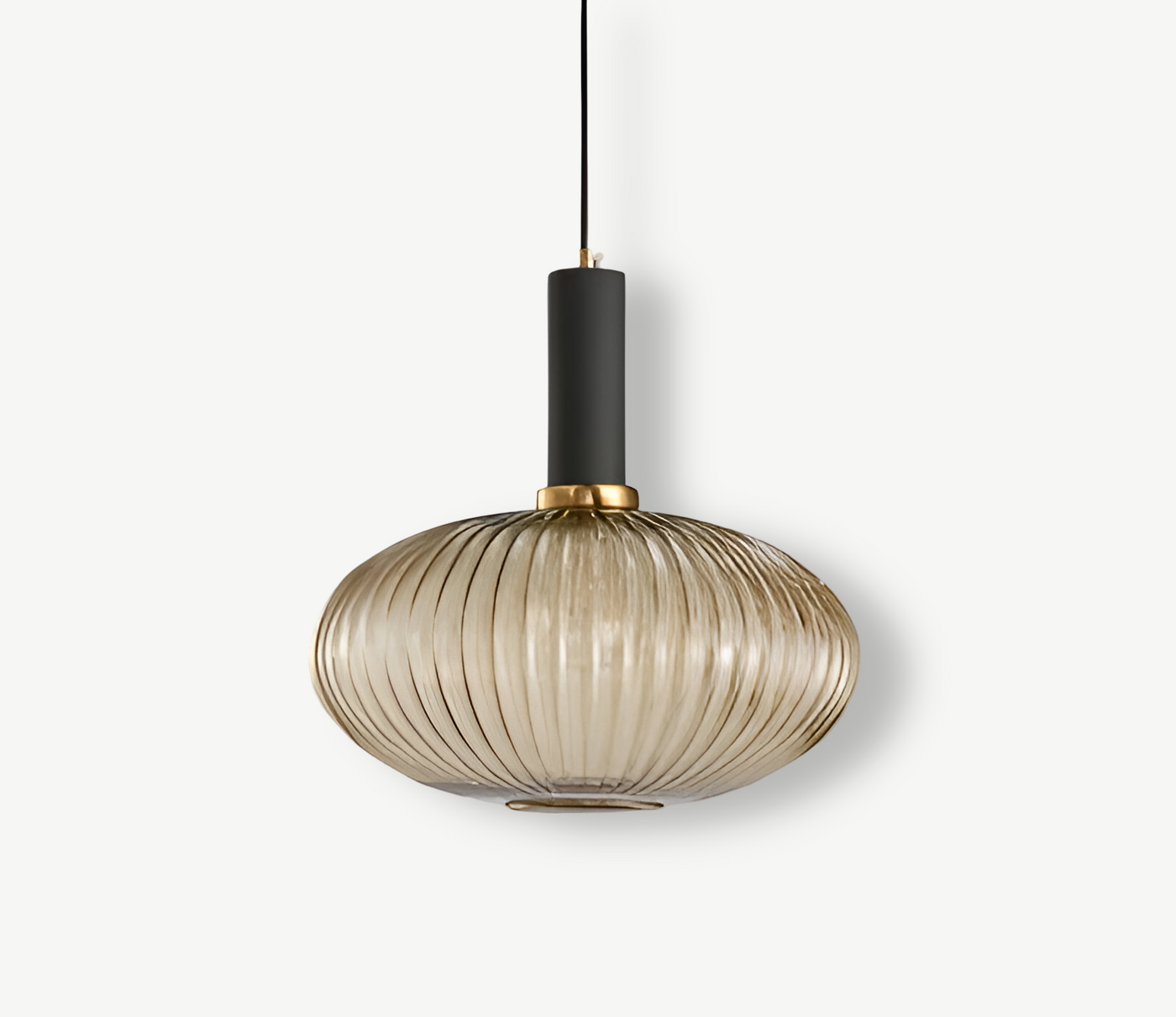 Pendelleuchte aus Riffelglas | Vintage | Novek