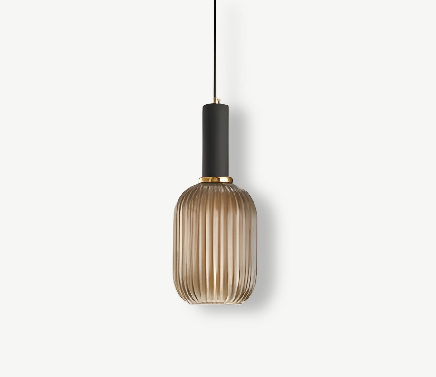 Pendelleuchte aus Riffelglas | Vintage | Novek