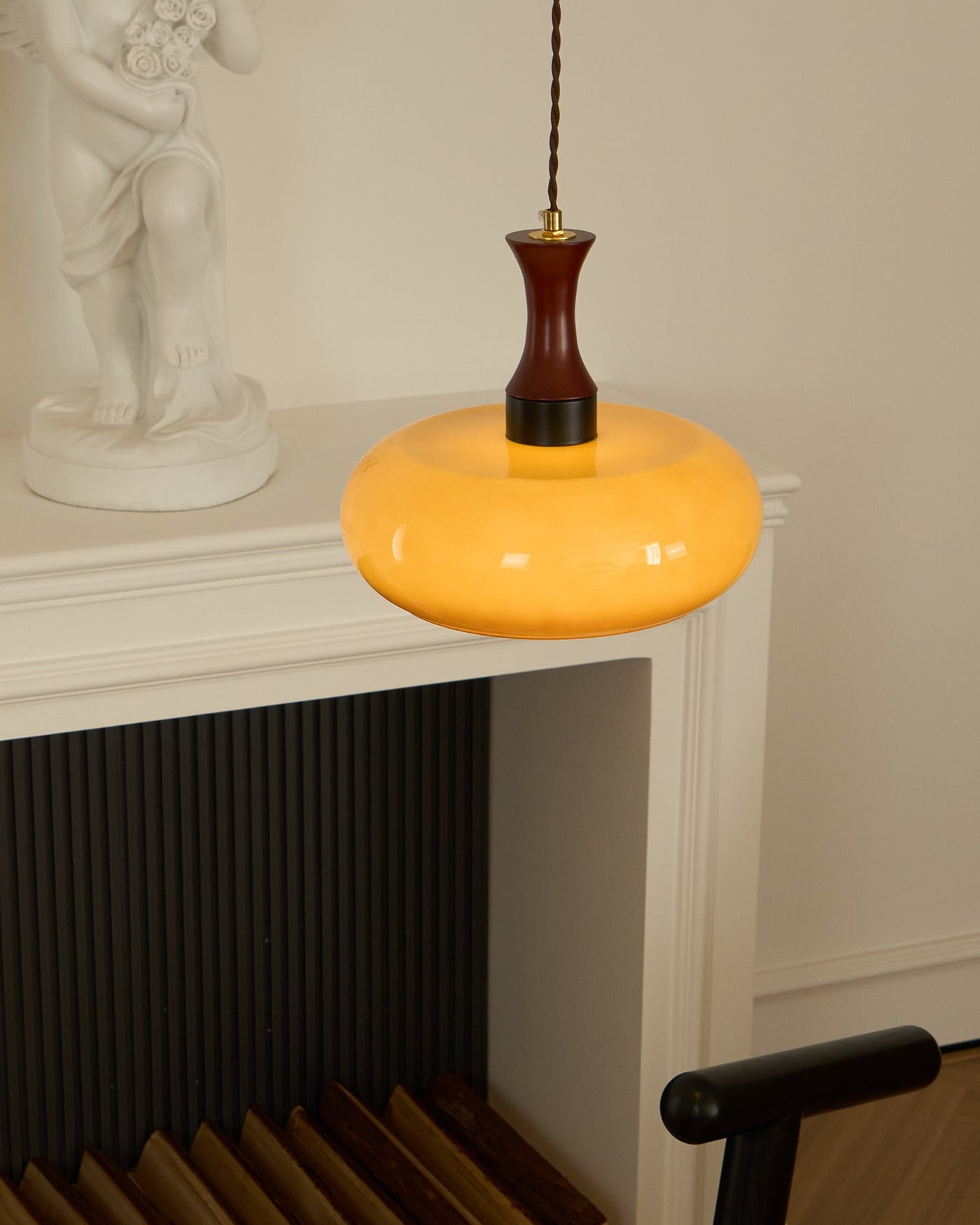 Pendelleuchte Wohnzimmer Glas E27 | mit Stecker | Sezor