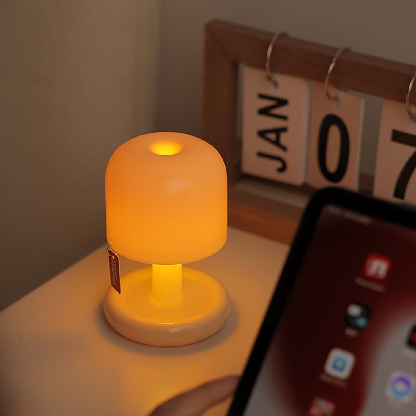 Nachttischlampe Schlafzimmer LED Akku | USB | Qulyn