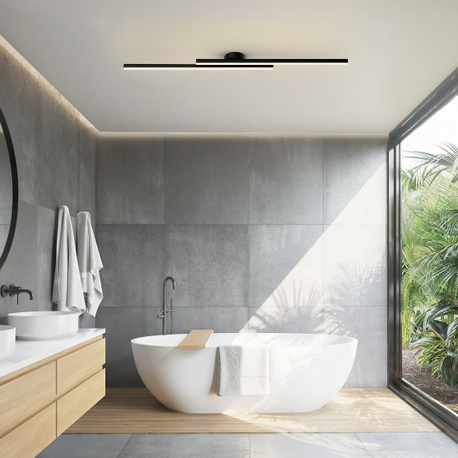 LED Deckenlampe Wohnzimmer flach Aluminium – Zeyra