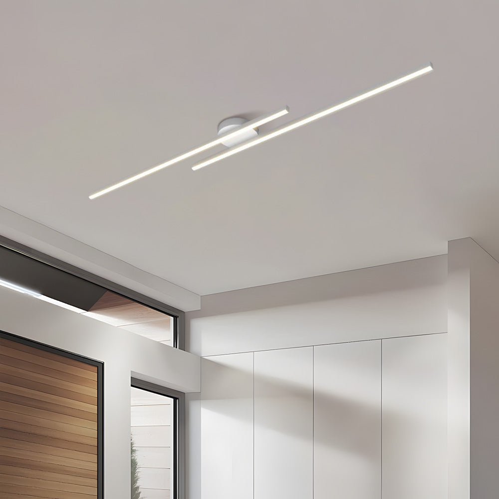 LED Deckenlampe Wohnzimmer flach Aluminium – Zeyra