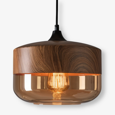 Pendelleuchte aus Glas im Retro-Look | höhenverstellbar | Nelyn