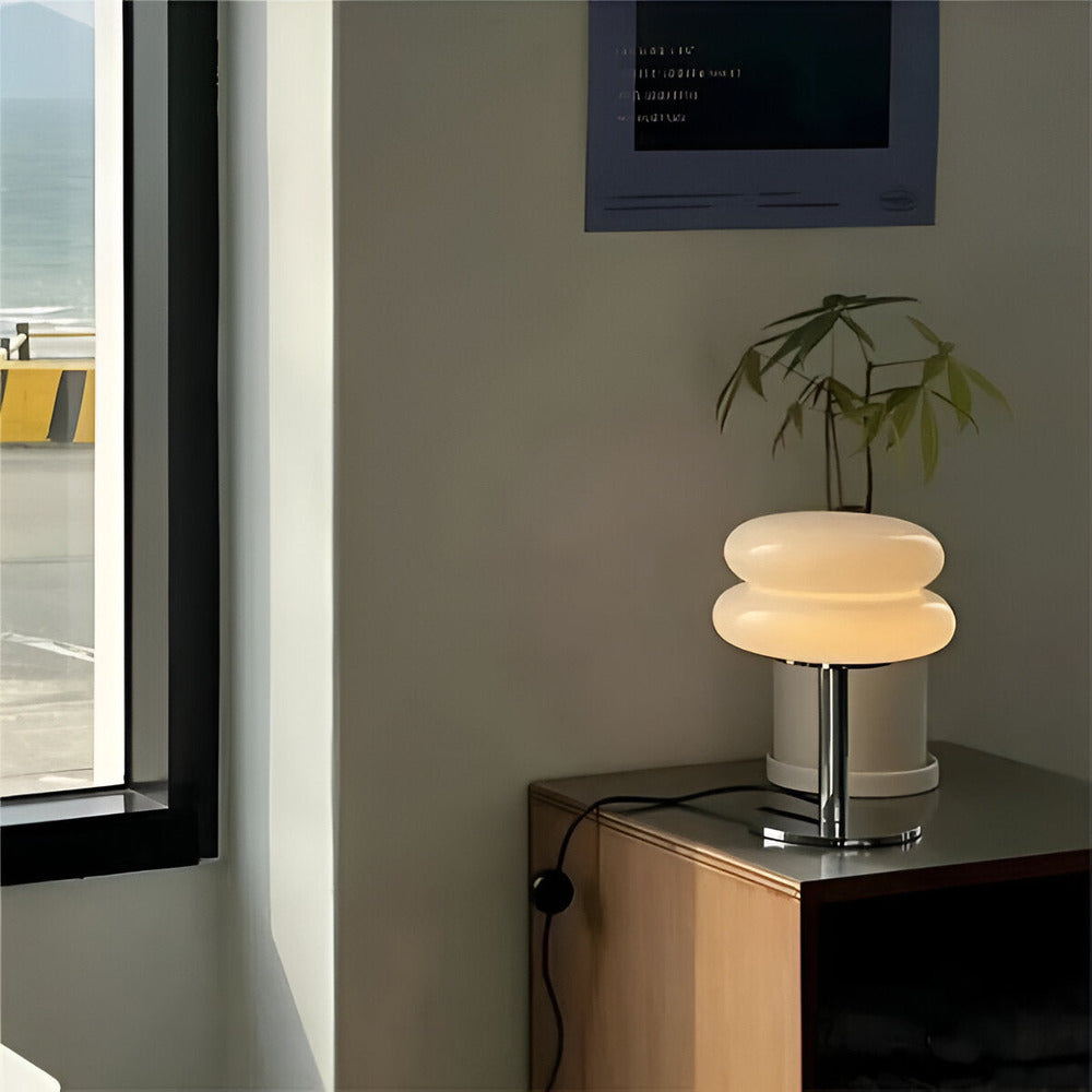 Tischlampe Wohnzimmer | Glas E27 | Xavik