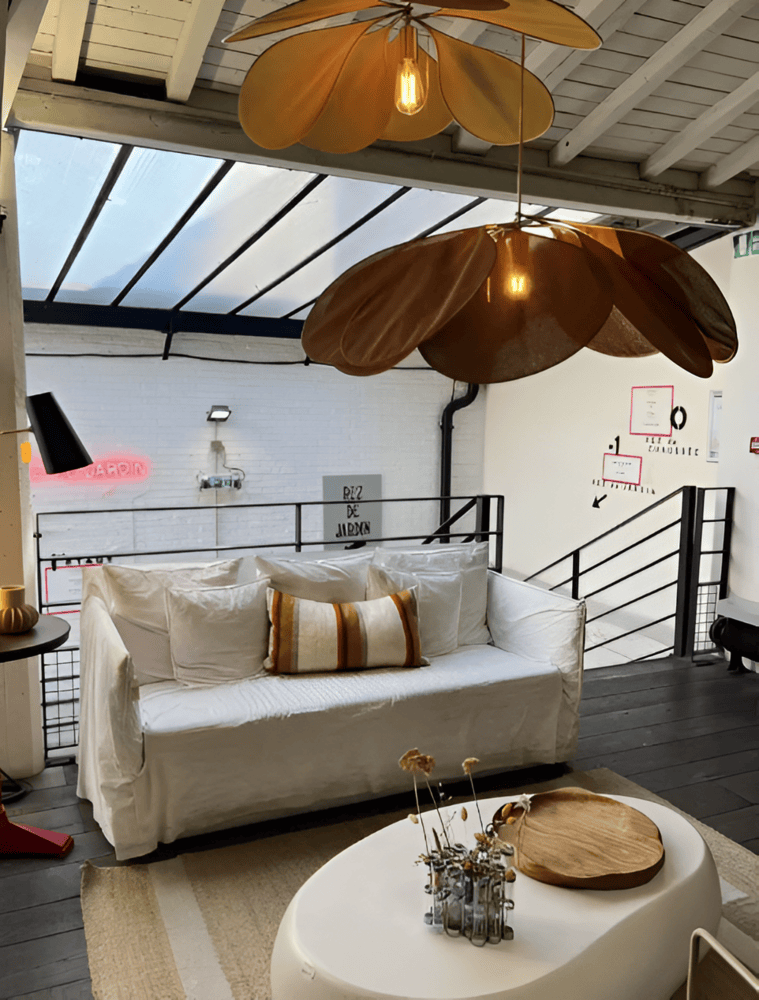 Pendelleuchte Wohnzimmer Stoff Blume E27 | Ulvos