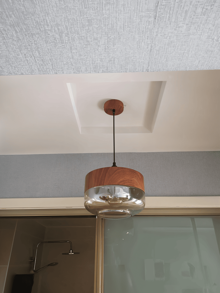 Pendelleuchte aus Glas im Retro-Look | höhenverstellbar | Nelyn