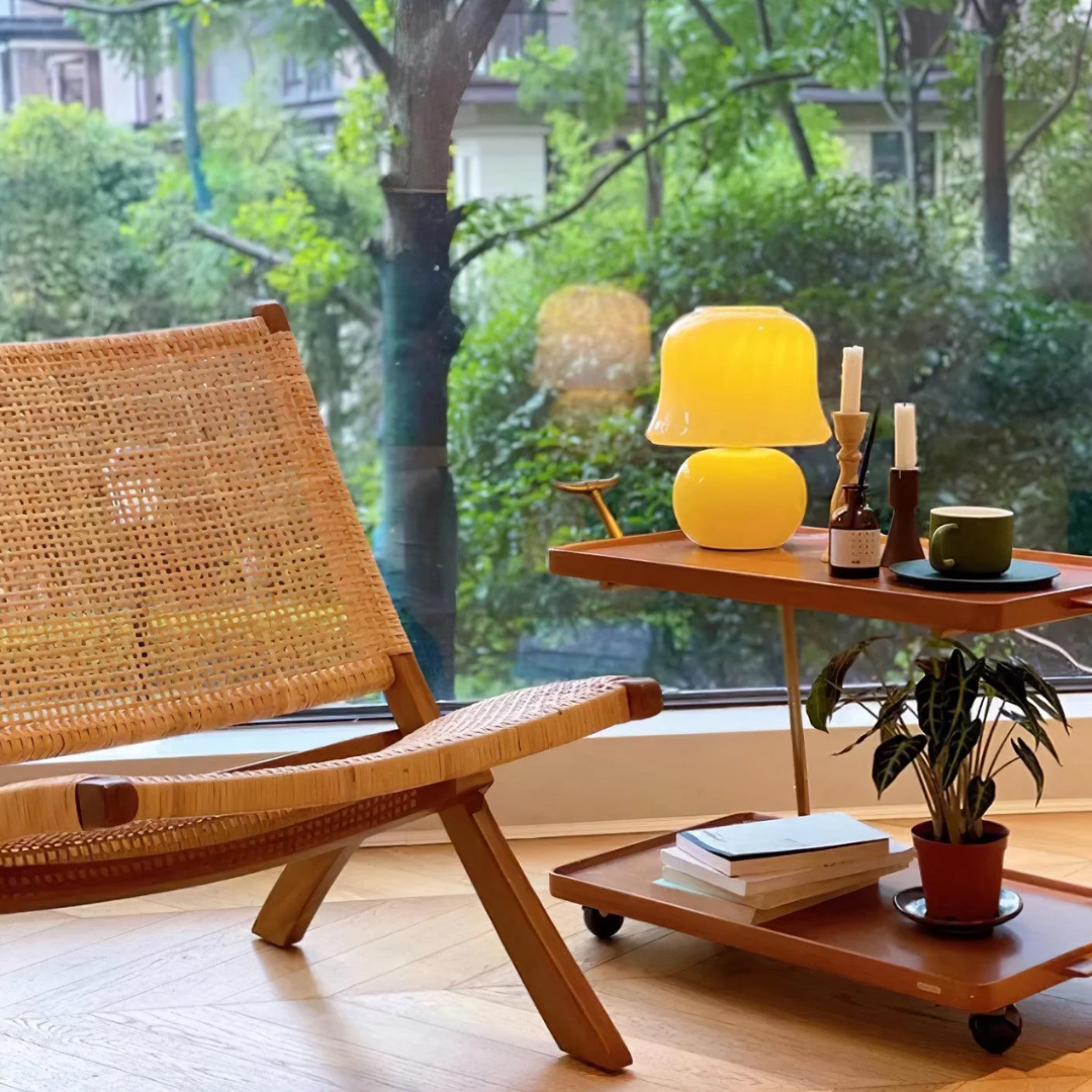 Tischlampe Pilz E14 mit Schalter | Zyrin