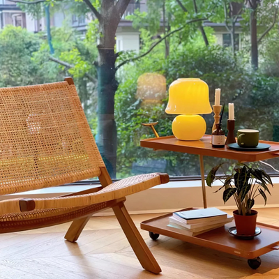 Tischlampe Pilz E14 mit Schalter | Zyrin