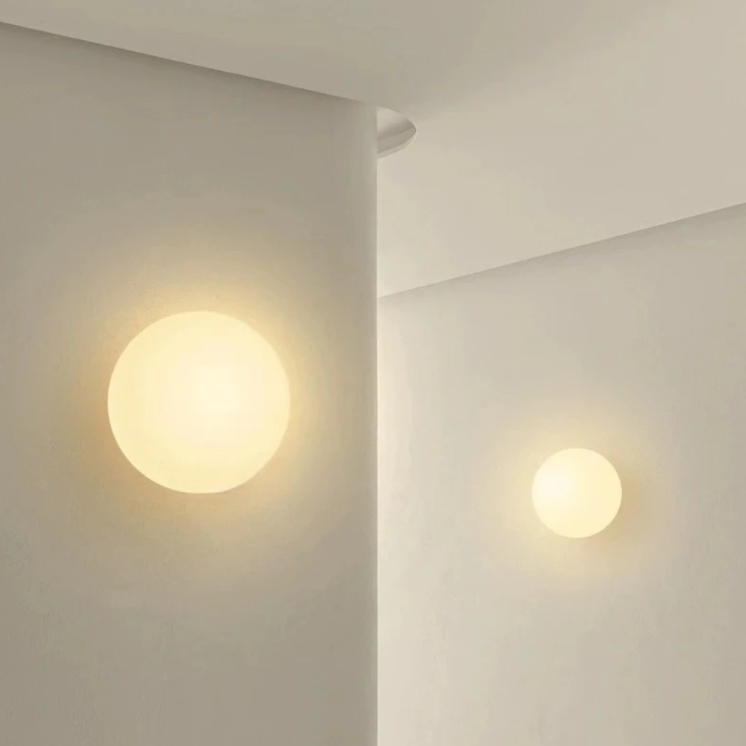 Wandleuchte Glas Kugel LED warmweiß | Veros