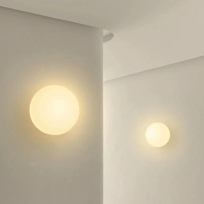 Wandleuchte Glas Kugel LED warmweiß | Veros