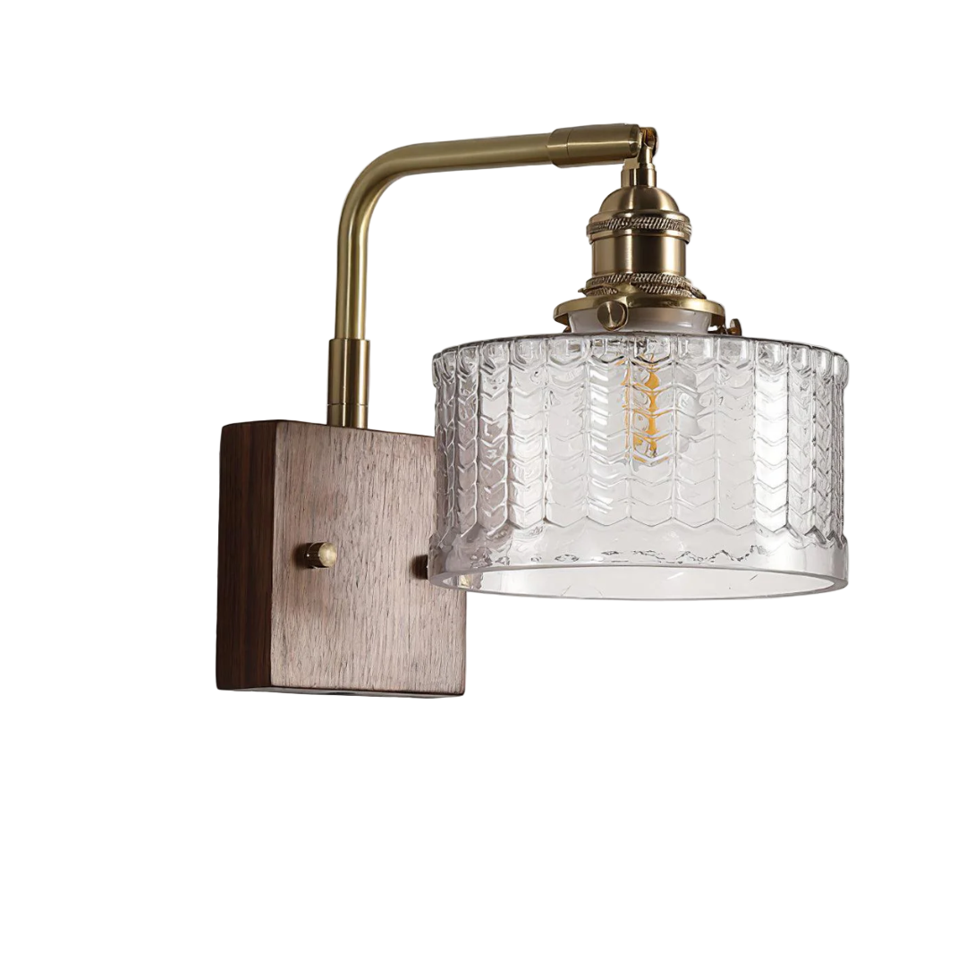 Wandleuchte E27 aus Holz und Messing | Venyx