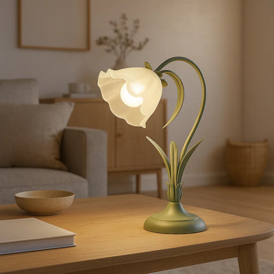 Tischlampe im Vintage-Stil mit Blumenmuster | E27 | Orvik